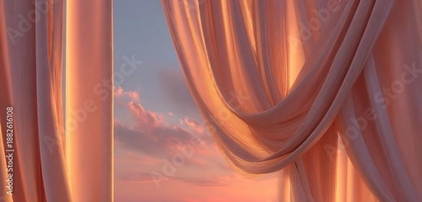 Fototapeta red curtains