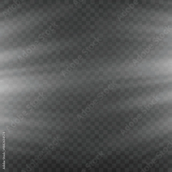 Obraz Realistic White Sun Ray Light Beam from Corner Overlay. Vector