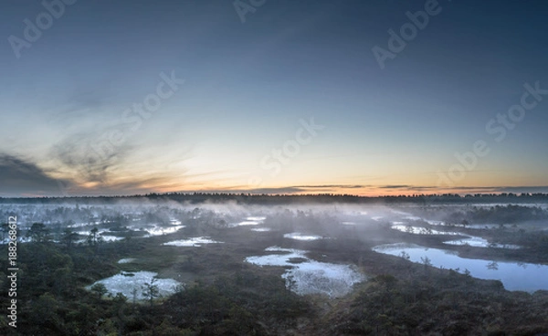 Obraz Sunrise on bog