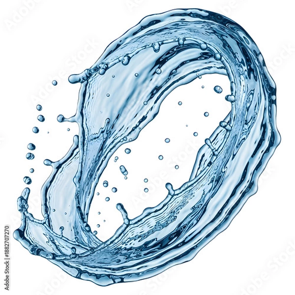 Obraz water splash isolated on white background