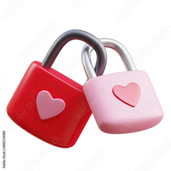Obraz heart shaped padlock