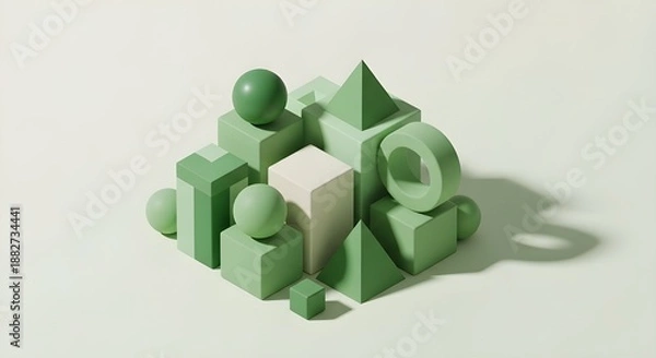 Obraz abstract green tree