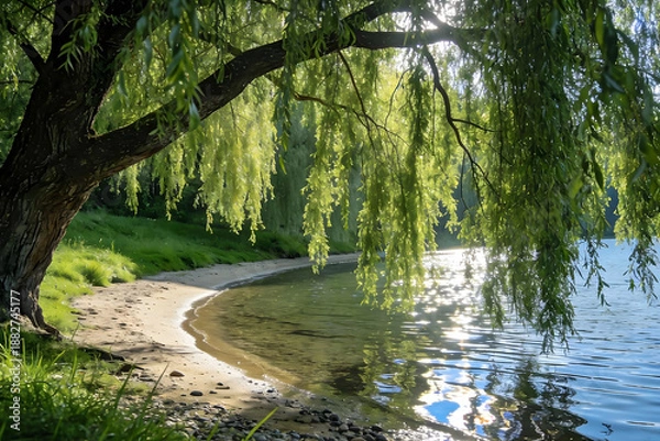 Obraz river in the forest