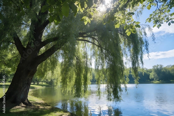 Obraz lake in the forest