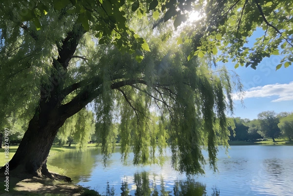 Obraz lake in the forest