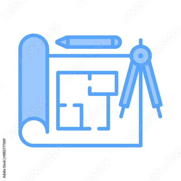 Fototapeta Blueprint Icon
