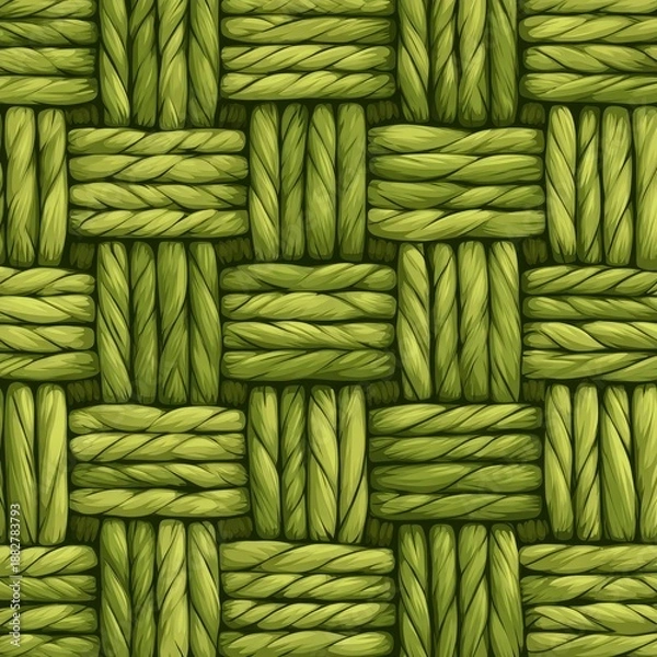 Obraz Green Woven Pattern Texture Background