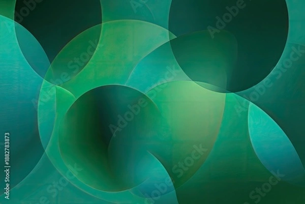 Obraz Abstract Teal Green Circles Pattern Design