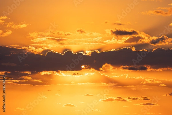 Fototapeta Sunset dramatic sky clouds