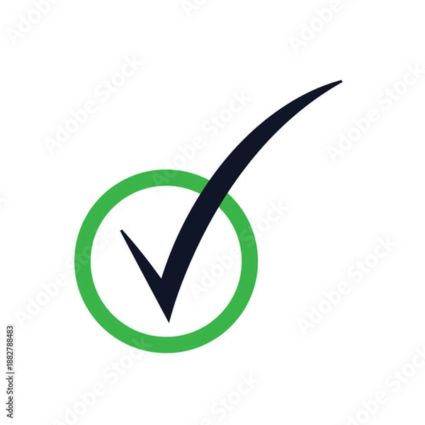 Obraz check mark  logo icon illustration flat