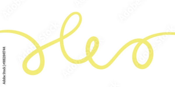 Obraz Playful yellow white squiggle abstract background