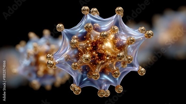 Fototapeta Detailed Virus Render