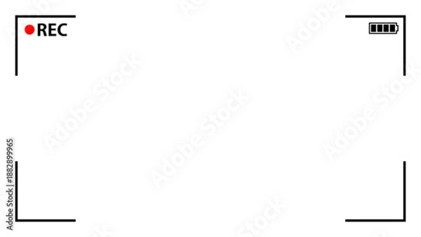Obraz シンプルな録画中フレーム ベクター素材
