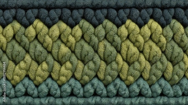 Obraz Close Up Woven Fabric Pattern With Gradient Colors