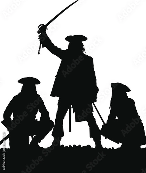 Obraz Pirates Silhouette Vector Design 