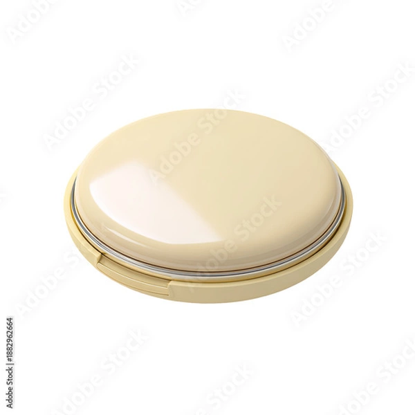 Obraz Round yellow compact on black