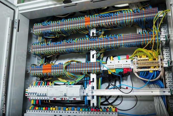 Obraz wires in electrical panel