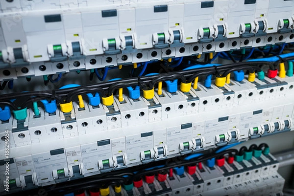 Obraz wires in electrical panel