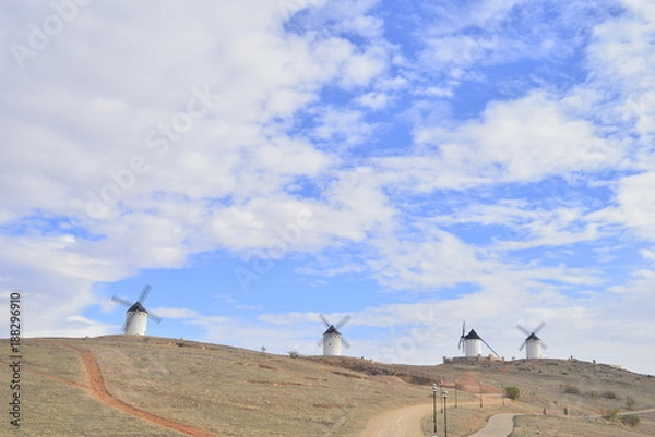 Fototapeta windmills Campos de Criptana land of Don Quixote de la Mancha, Ciudad Real