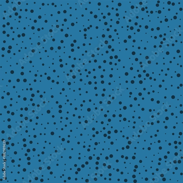 Fototapeta Different Sized Blue Stipple Dots Pattern