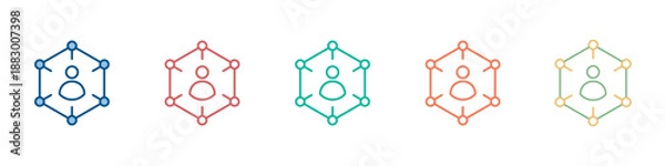 Fototapeta Stakeholder Icon Set Multiple Style Collection 