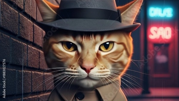 Fototapeta cat detective