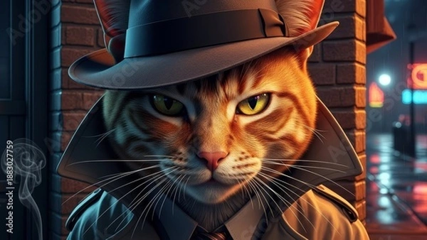 Fototapeta cat detective