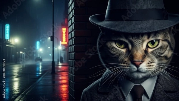 Fototapeta cat detective