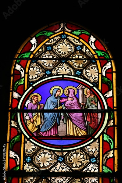 Obraz The Visiting (stained glass window)