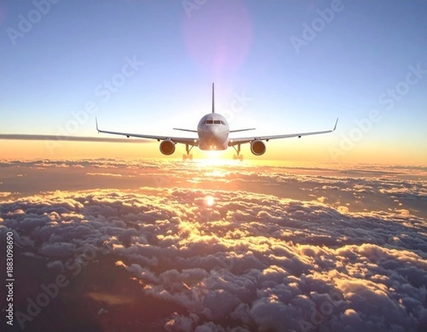 Obraz 旅路 飛翔 雲海 黄昏 壮大 自由 翼 航路 未来 高揚感 到達 挑戦 悠久 展望 静寂 技術 境界 希望 煌めき 没入 帰還