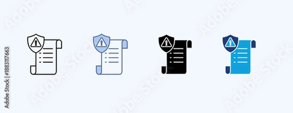 Fototapeta Contingency Planning Multiple Icon Illustration Vector