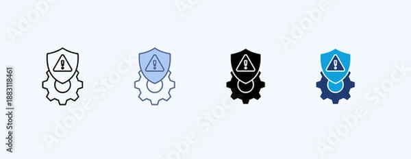 Obraz Risk Management Multiple Icon Illustration Vector