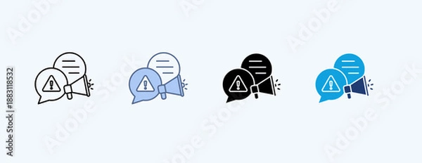 Fototapeta Crisis Communication Multiple Icon Illustration Vector