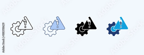 Fototapeta Damage Control Multiple Icon Illustration Vector