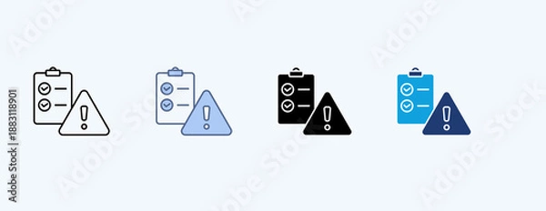 Fototapeta Risk Evaluation Multiple Icon Illustration Vector