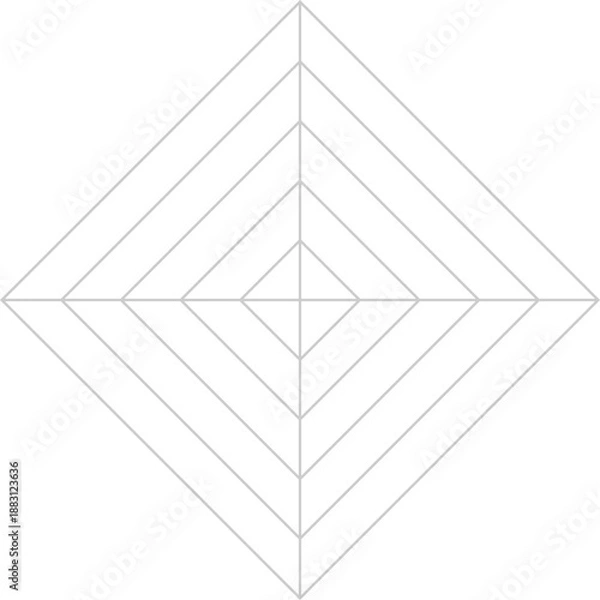 Obraz 四角形のレーダーチャートの背景、クモの巣状のグラフ