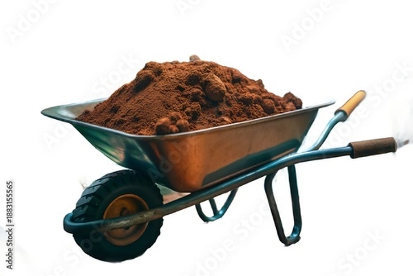 Obraz wheelbarrow with tools