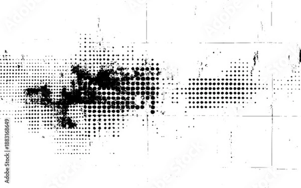 Obraz Modern Abstract Halftone Dots Texture. Worn Halftone Grunge Surface Background. Vector Design.