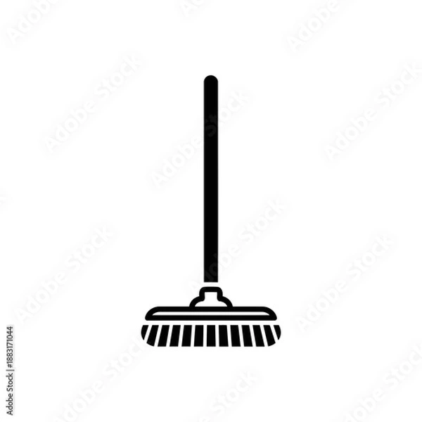 Obraz Household Cleaning Broom Stick Flat Vector Icon