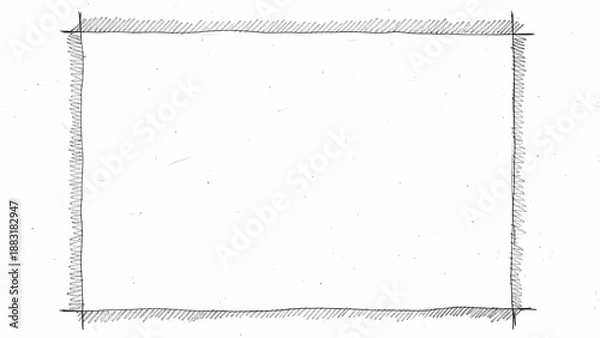 Fototapeta Hand-Drawn Pencil Border Frame
