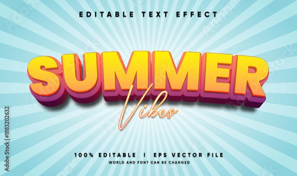 Obraz summer vector text effect with modern style