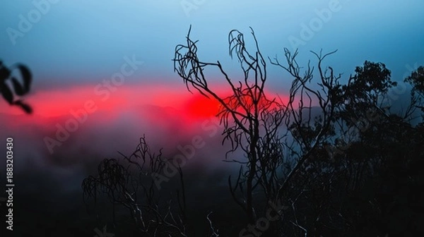 Obraz Sunset over the Mountains