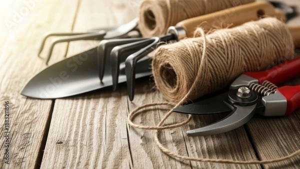 Fototapeta Gardening tools