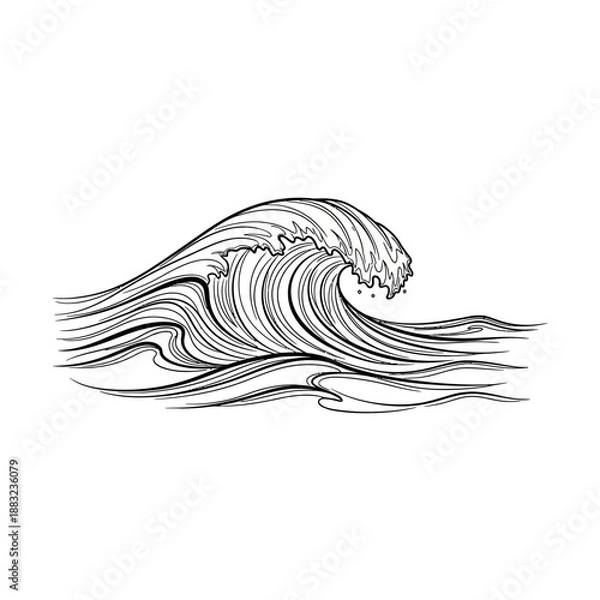 Obraz Ocean Wave Line Flow