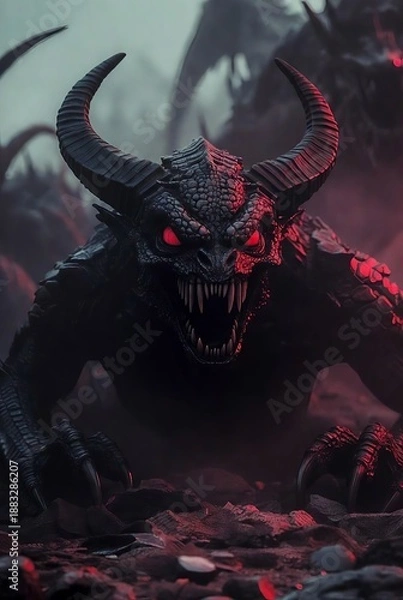 Obraz dragon in the night