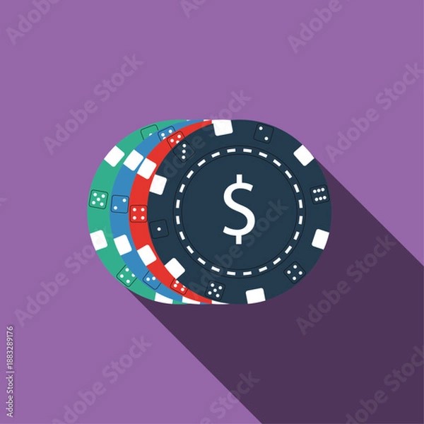 Obraz Casino chips Vector Art