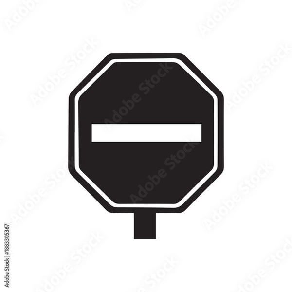 Obraz stop sign isolated on white background