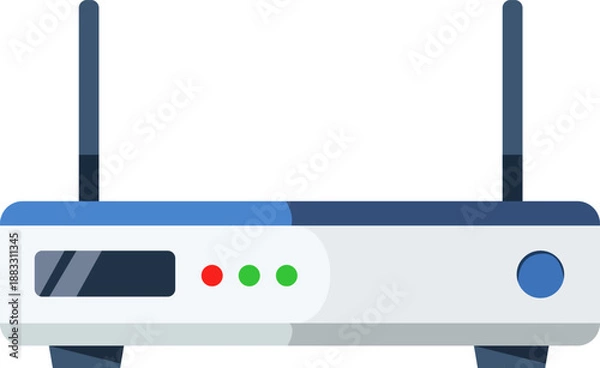 Obraz Router Flat Vector Illustration