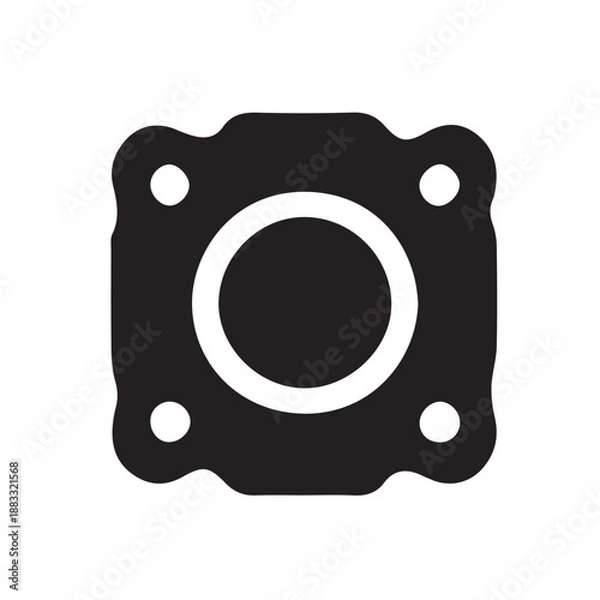 Obraz camera icon on white background
