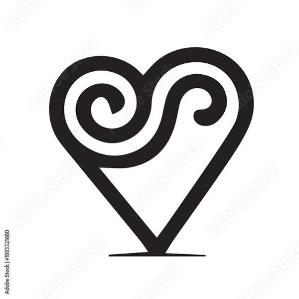 Obraz heart symbol vector illustration